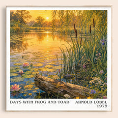 Days With Frog and Toad literary book poster by Arnold Lobel – framed literary art print