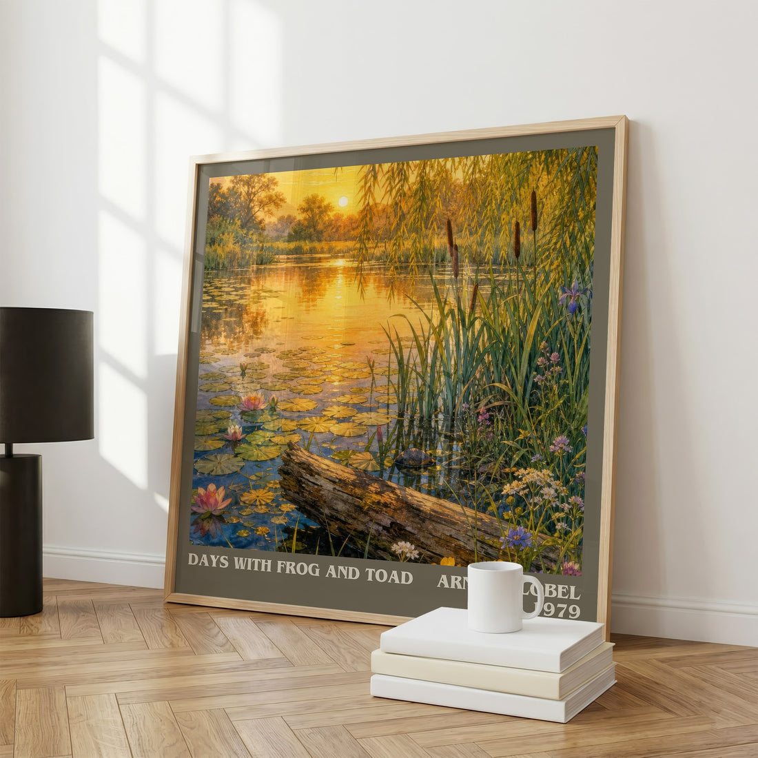 Days With Frog and Toad literary print framed by window – literary home decor