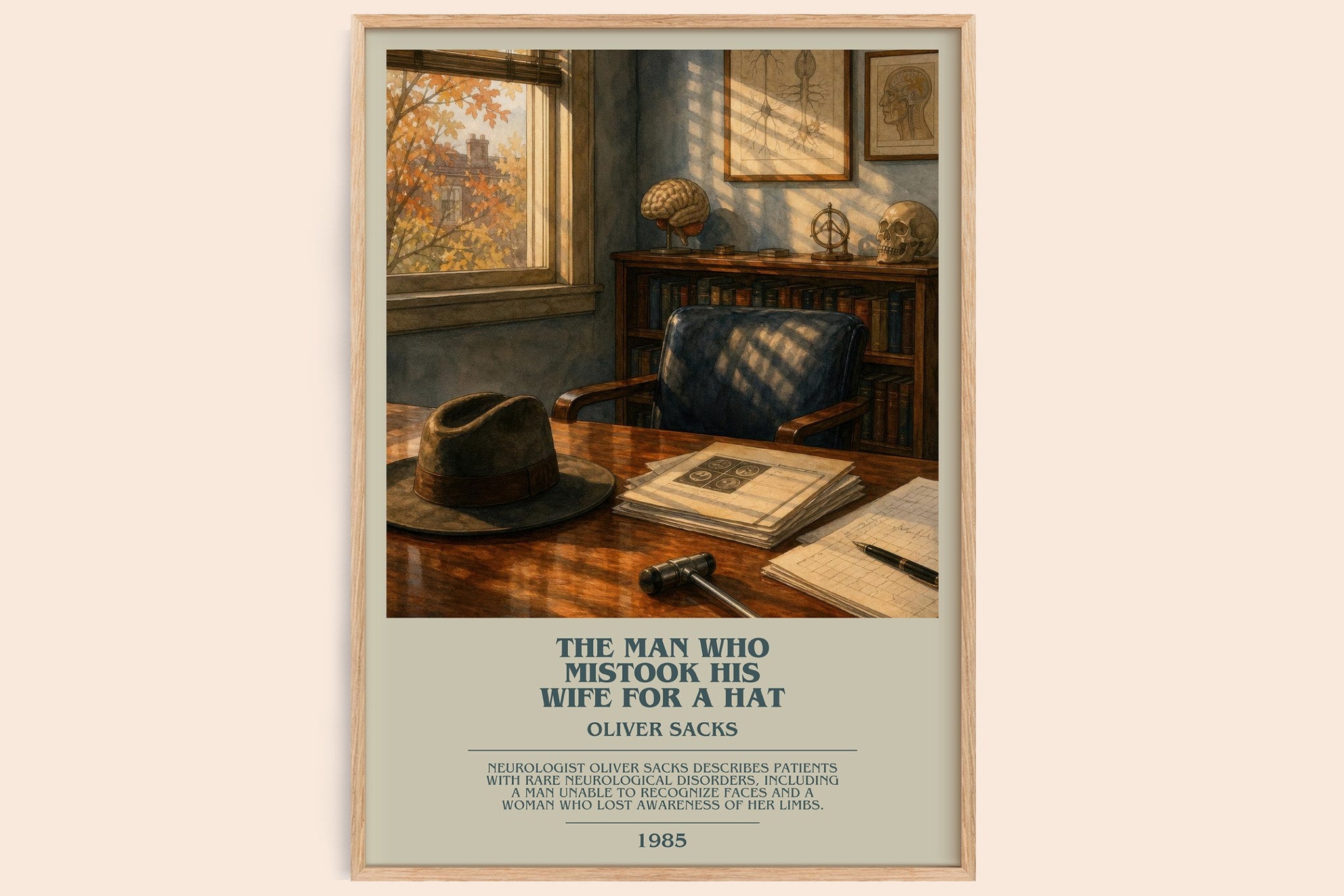Man Who Mistook His Wife for a Hat Bookish Wall Art by Oliver Sacks