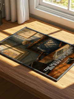 The Man Who Mistook His Wife for a Hat watercolour book poster framed on wall – non fiction wall art