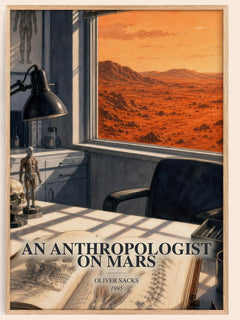 An Anthropologist on Mars watercolour book poster by Oliver Sacks – framed literary art print