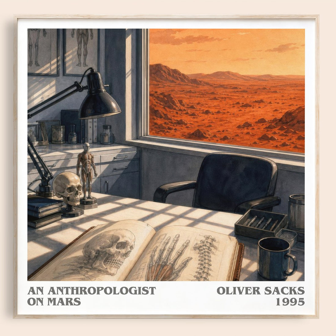 An Anthropologist on Mars literary book poster by Oliver Sacks – framed literary art print