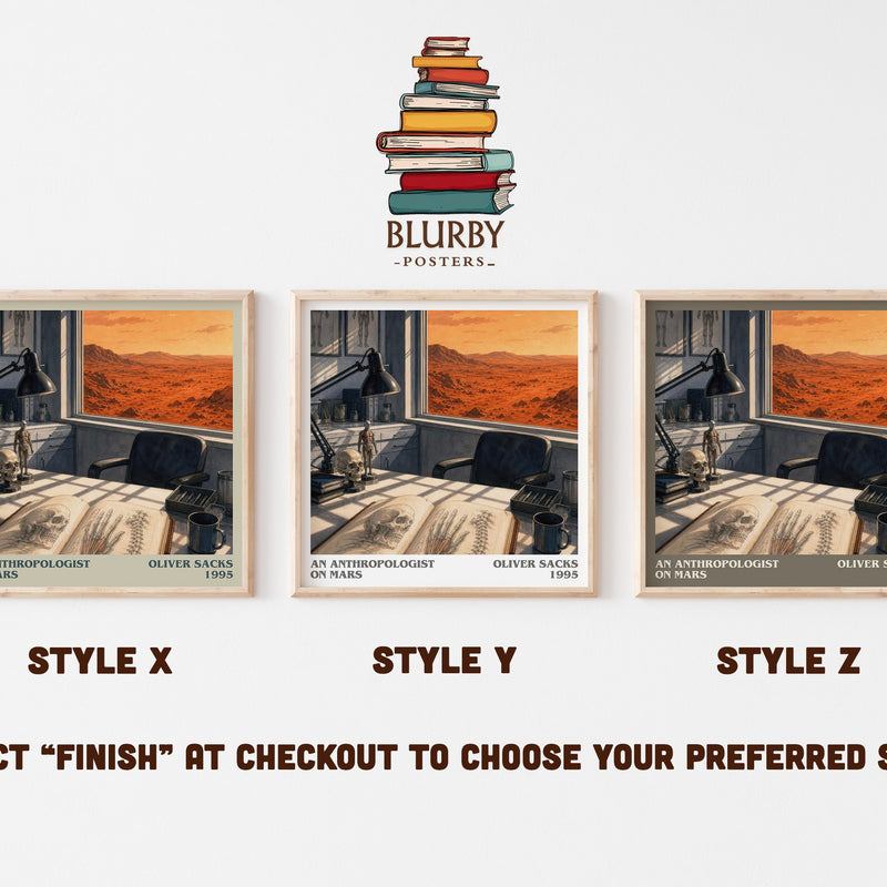 An Anthropologist on Mars literary print in frame leaning in hallway – non fiction wall art
