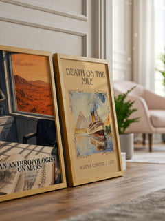 An Anthropologist on Mars watercolour print framed by window – literary home decor
