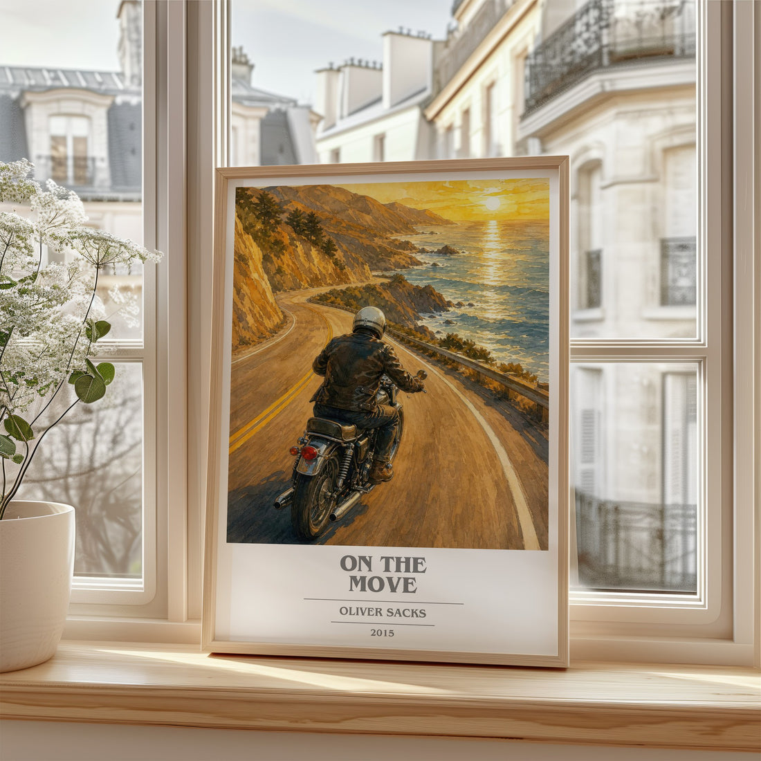 On the Move book cover poster colour and style options – Oliver Sacks book art