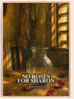 No Roses For Sharon watercolour book poster by Peggy Oppong – framed literary art print