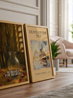 No Roses For Sharon watercolour print framed by window – literary home decor