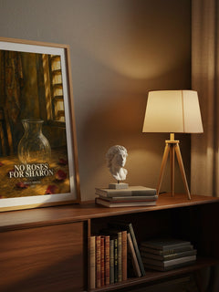 No Roses For Sharon watercolour print on bookshelf – Peggy Oppong fan gift