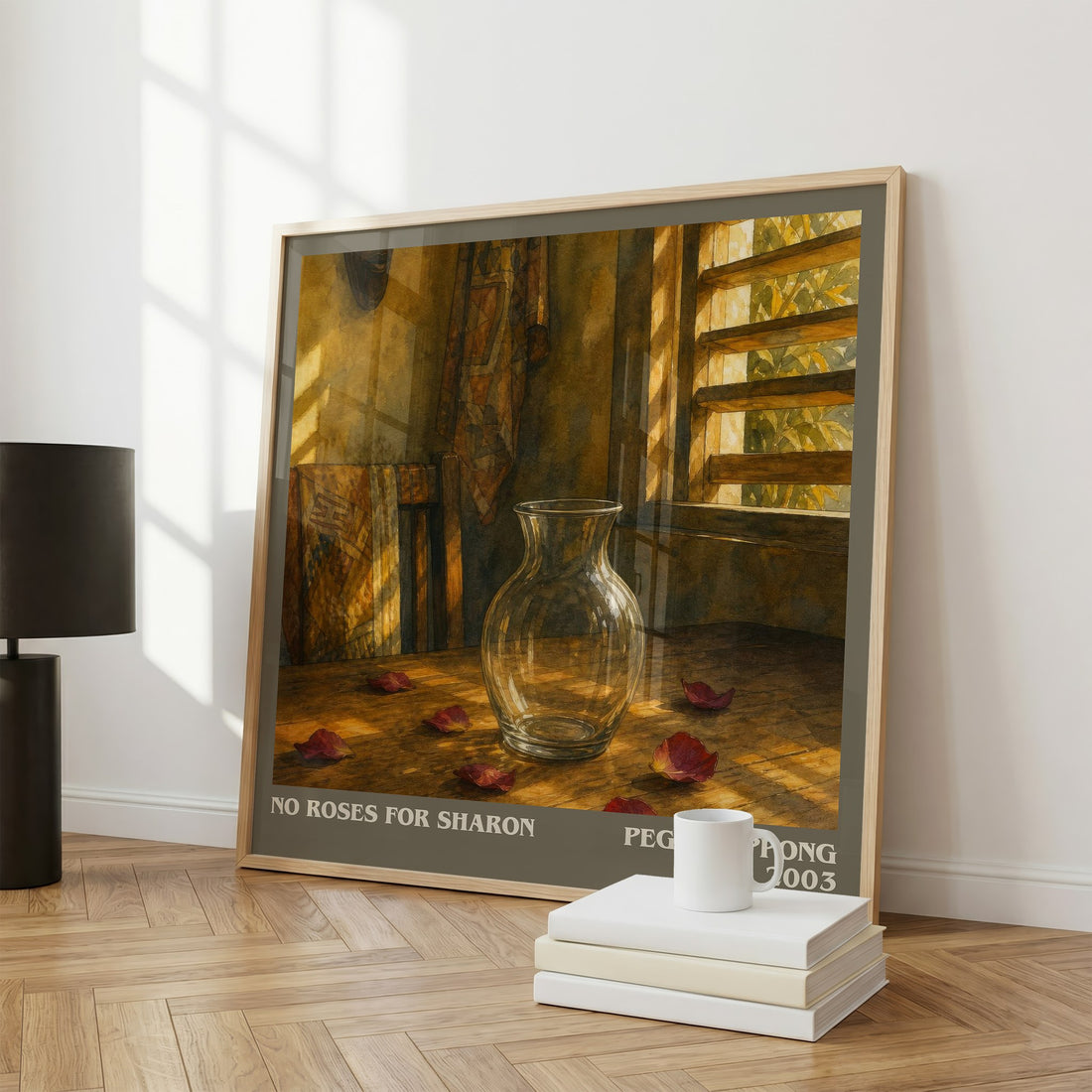 No Roses For Sharon literary print framed by window – literary home decor