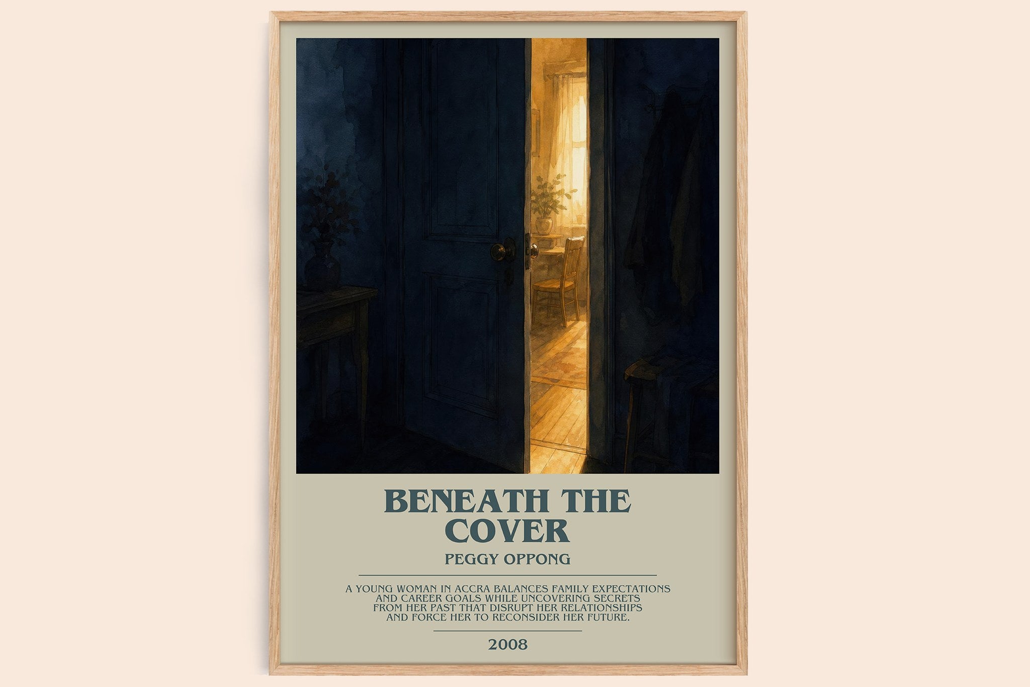 Beneath the cover Bookish Wall Art by Peggy Oppong