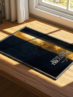 Beneath the cover watercolour book poster framed on wall – contemporary fiction wall art