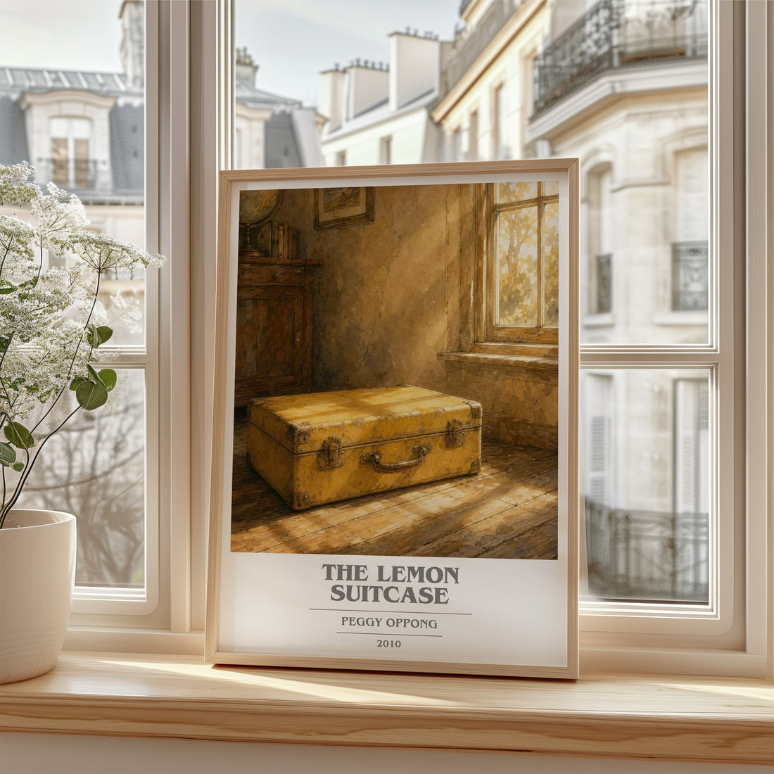 The lemon suitcase book cover poster colour and style options – Peggy Oppong book art