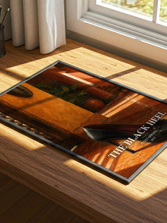 The black heel watercolour book poster framed on wall – literary fiction wall art
