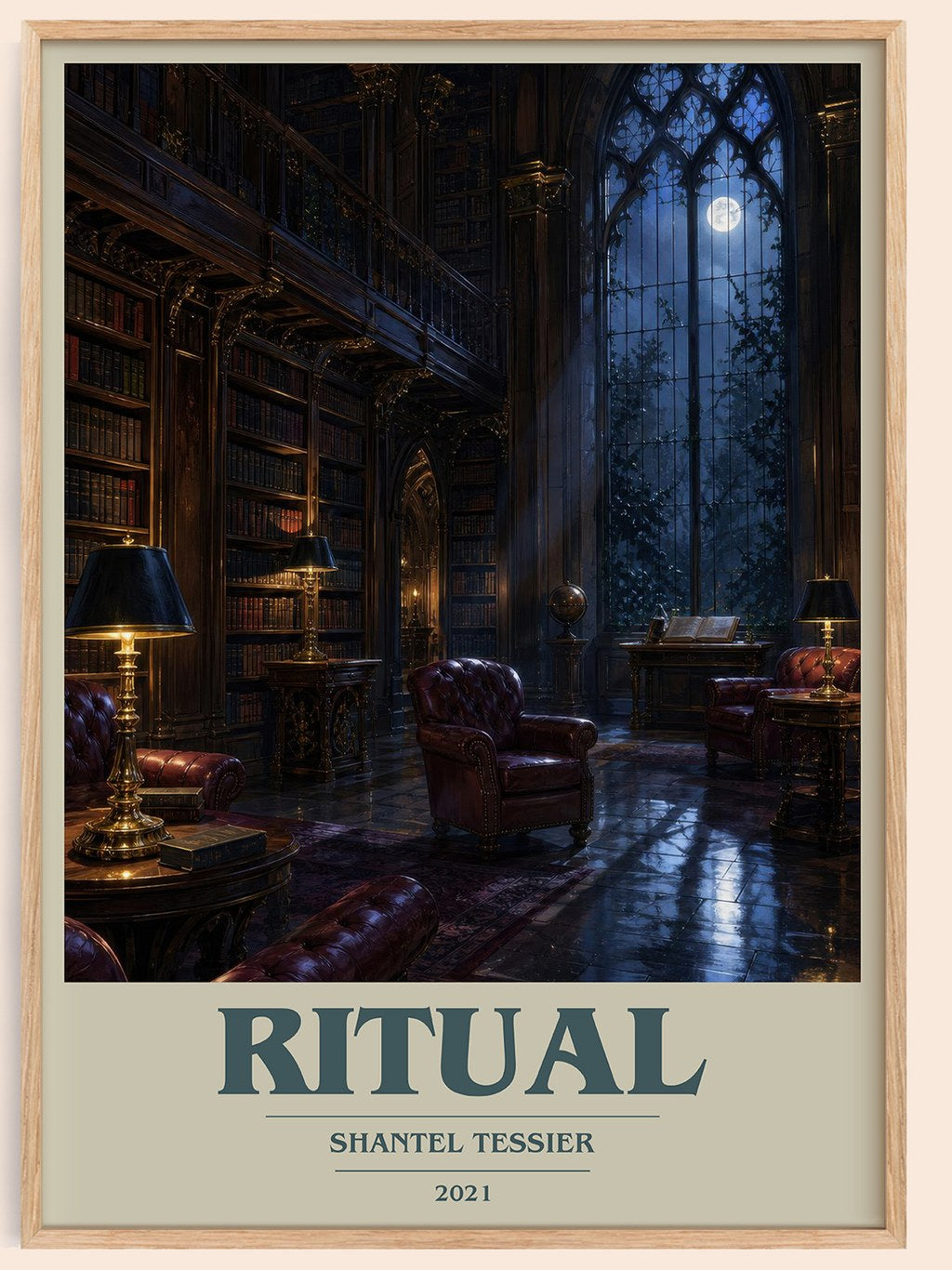 Ritual book cover book poster by Shantel Tessier – framed literary art print