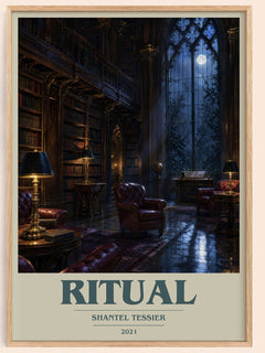 Ritual book cover book poster by Shantel Tessier – framed literary art print