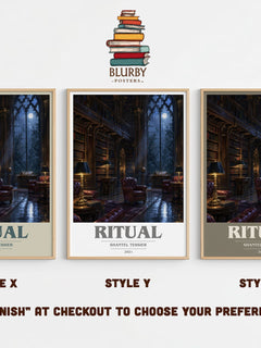 Ritual book cover print in frame leaning in hallway – romance wall art