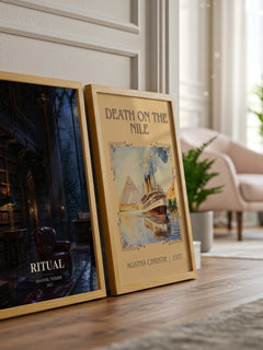 Ritual watercolour print framed by window – literary home decor