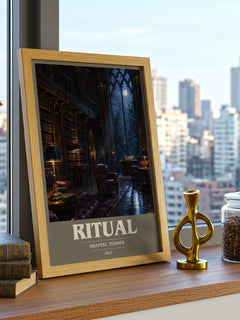Ritual book cover print framed by window – literary home decor