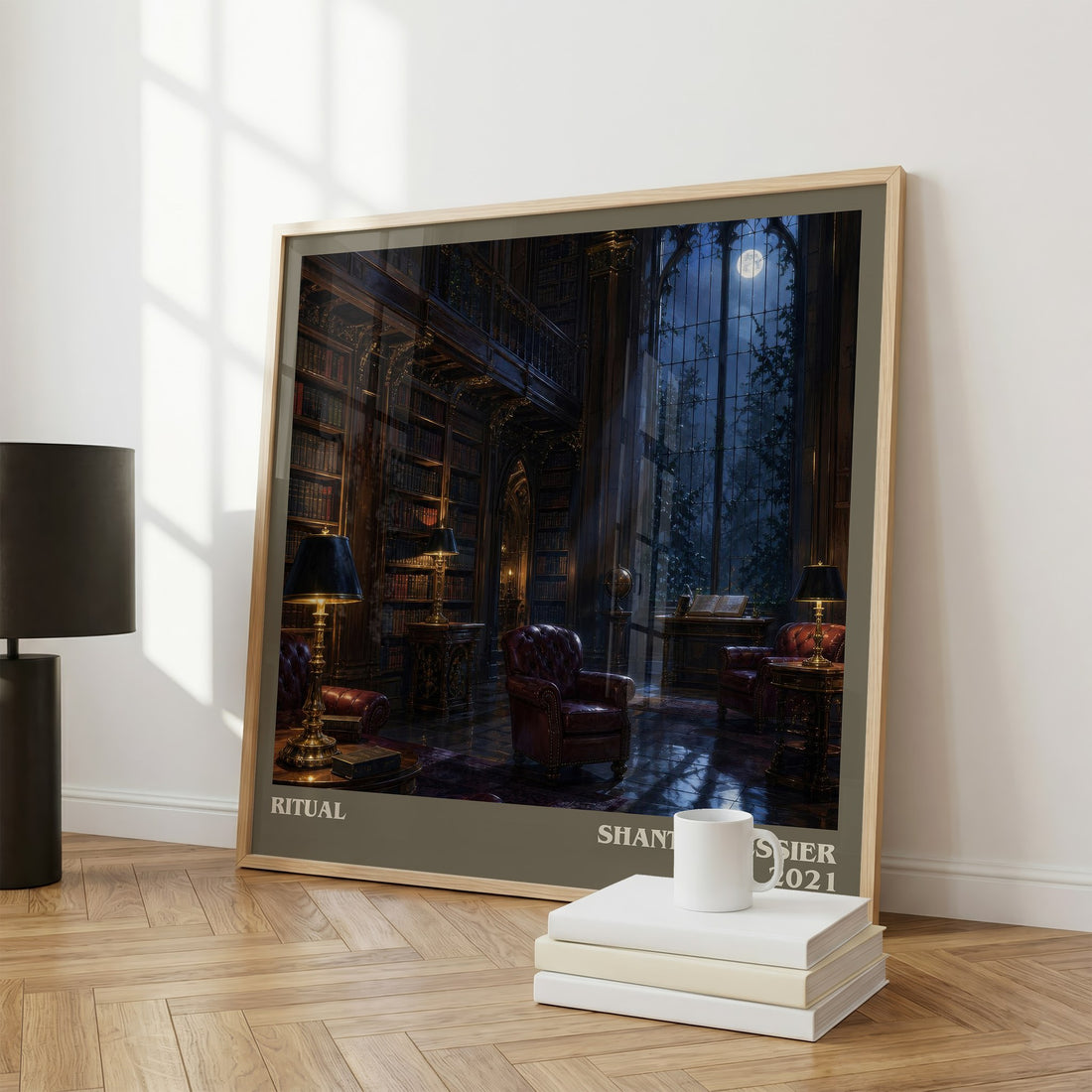 Ritual literary print framed by window – literary home decor