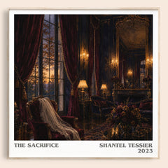 The Sacrifice literary book poster by Shantel Tessier – framed literary art print