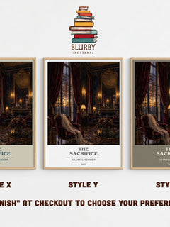 The Sacrifice Book Cover Poster by Shantel Tessier – Style X, Y and Z side by side – choose your finish