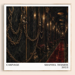 Carnage Literary Art Print by Shantel Tessier – square framed poster
