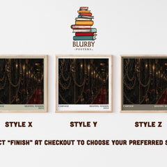 Carnage Literary Art Print by Shantel Tessier – Style X, Y and Z square prints side by side – choose your finish