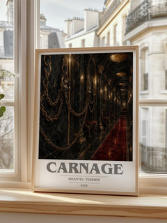 Carnage book cover poster colour and style options – Shantel Tessier book art