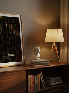 Carnage watercolour print on bookshelf – Shantel Tessier fan gift