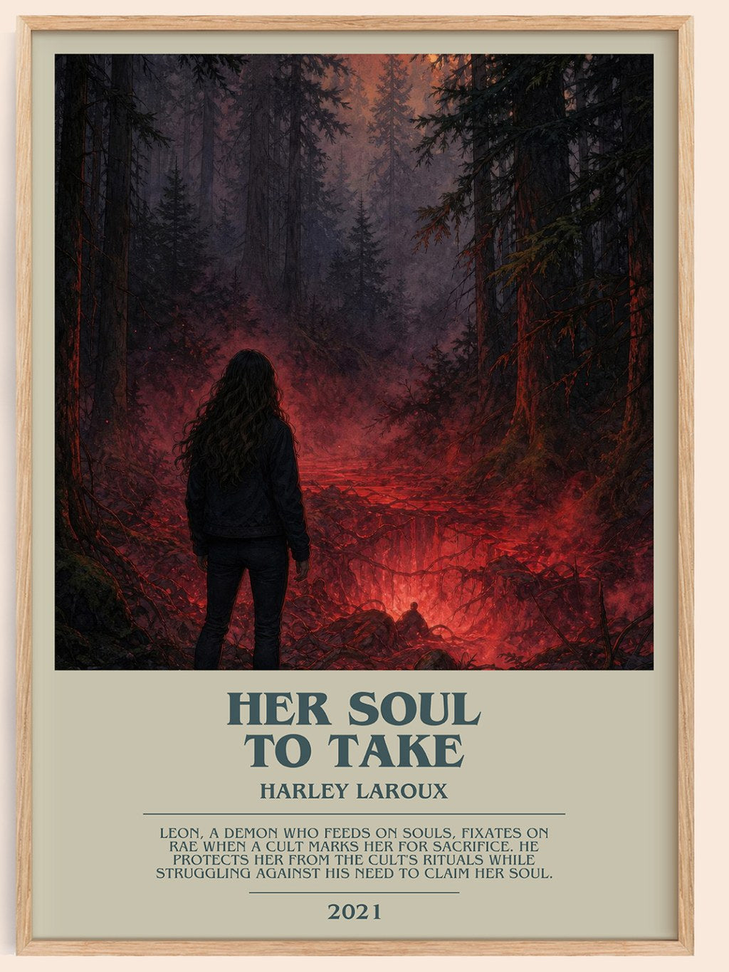 Her Soul to Take bookish book poster by Harley Laroux – framed literary art print