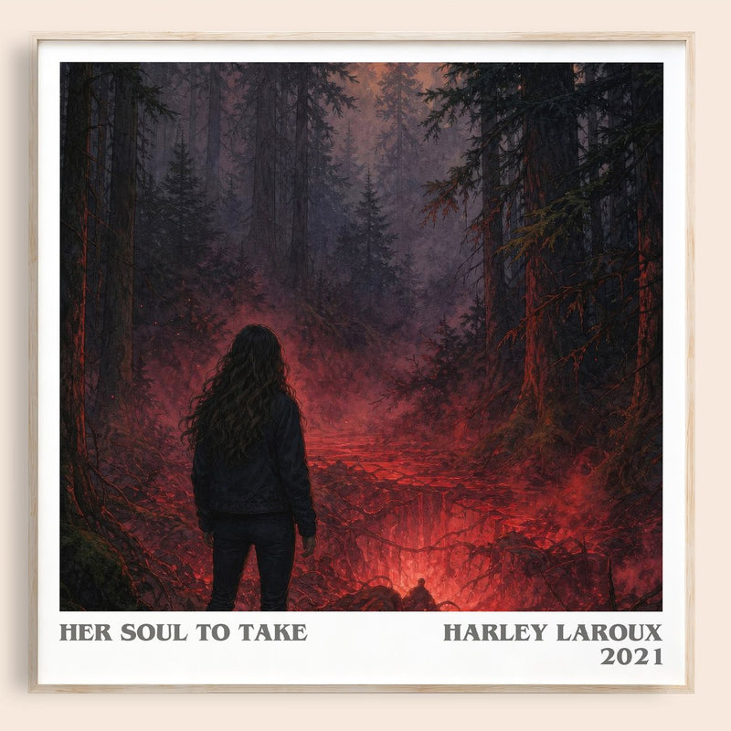 Her Soul to Take literary book poster by Harley Laroux – framed literary art print