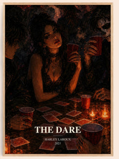The Dare watercolour book poster by Harley Laroux – framed literary art print