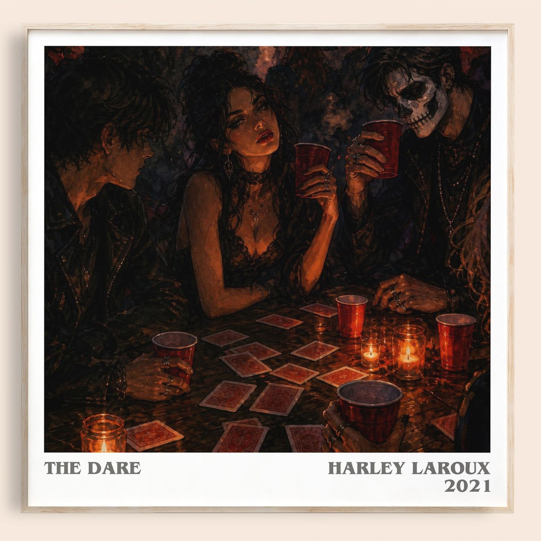 The Dare literary book poster by Harley Laroux – framed literary art print
