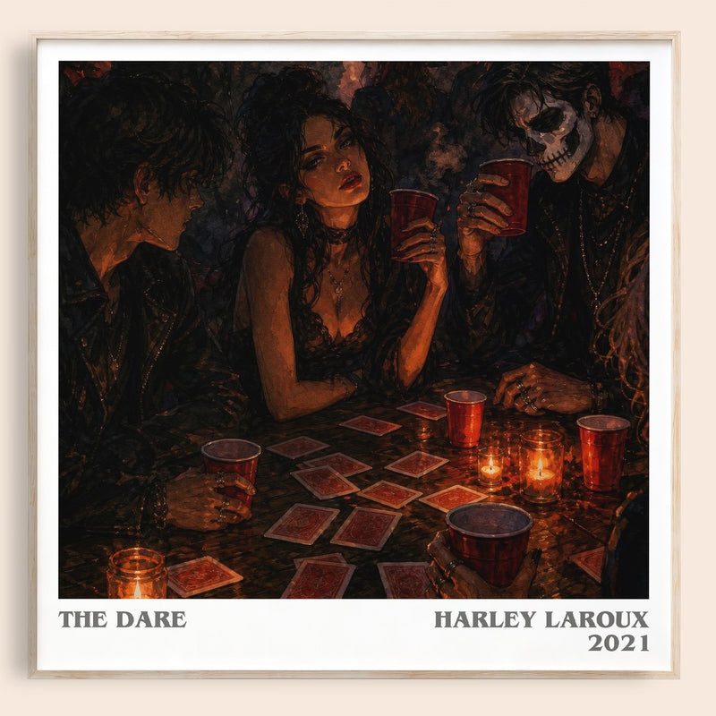 The Dare literary book poster by Harley Laroux – framed literary art print