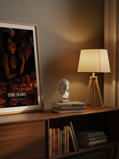 The Dare watercolour print on bookshelf – Harley Laroux fan gift