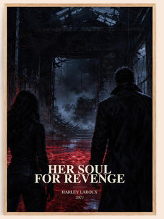 Her Soul for Revenge watercolour book poster by Harley Laroux – framed literary art print
