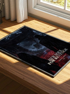 Her Soul for Revenge watercolour book poster framed on wall – romance wall art