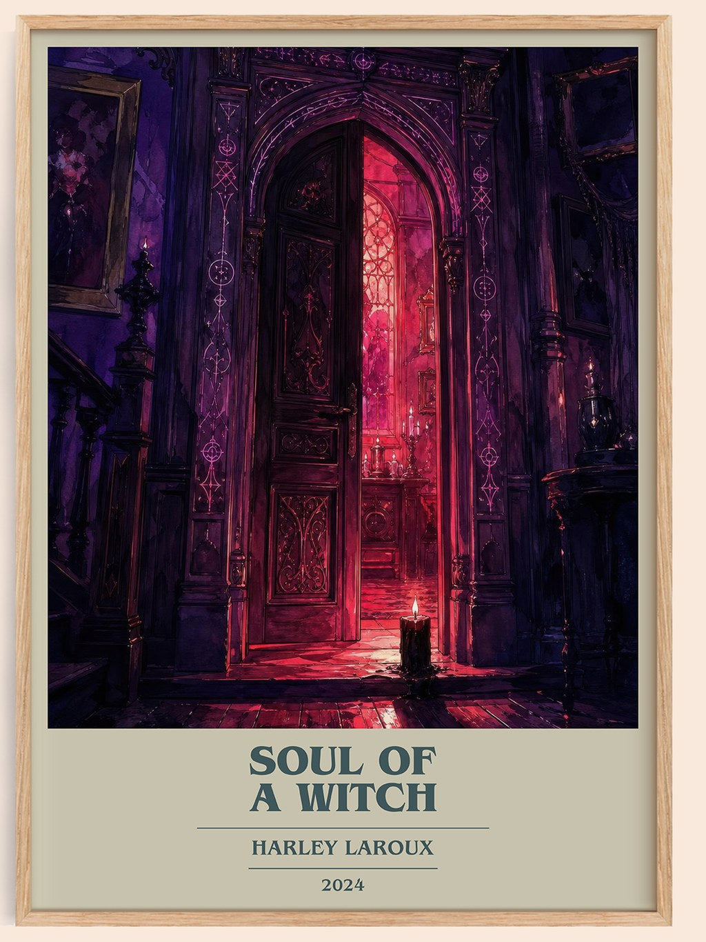 Soul of a Witch book cover book poster by Harley Laroux – framed literary art print