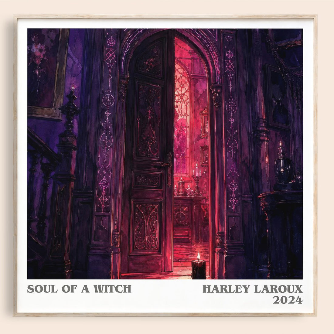 Soul of a Witch literary book poster by Harley Laroux – framed literary art print