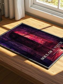 Soul of a Witch watercolour book poster framed on wall – romance wall art