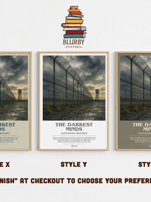 The Darkest Minds bookish print in frame leaning in hallway – dystopian wall art