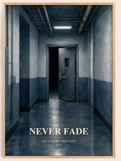 Never fade watercolour book poster by Alexandra Bracken – framed literary art print