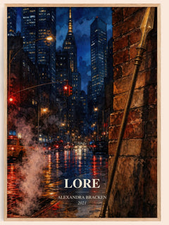 Lore watercolour book poster by Alexandra Bracken – framed literary art print