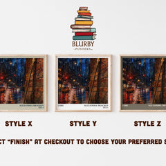 Lore literary print in frame leaning in hallway – fantasy wall art