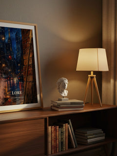 Lore watercolour print on bookshelf – Alexandra Bracken fan gift