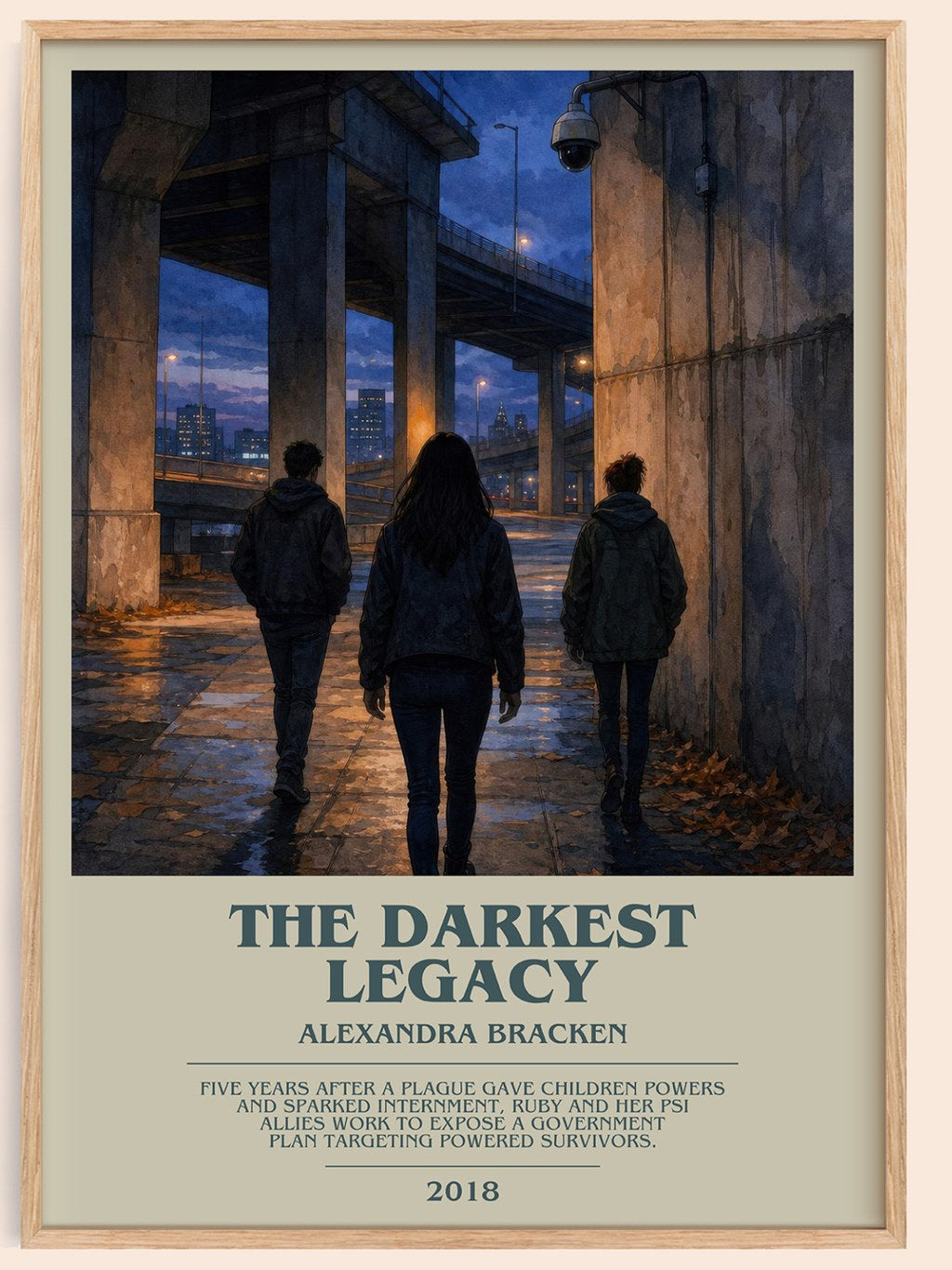 The darkest legacy bookish book poster by Alexandra Bracken – framed literary art print