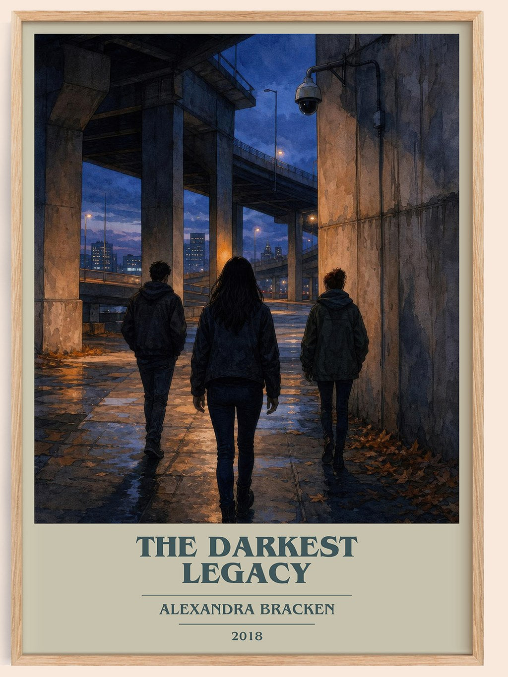 The darkest legacy book cover book poster by Alexandra Bracken – framed literary art print