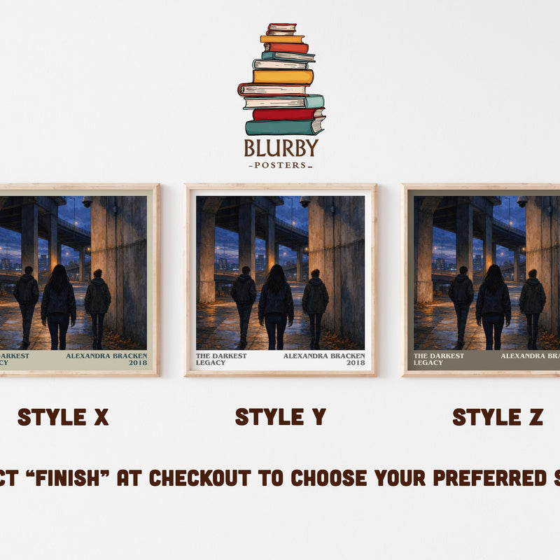 The darkest legacy literary print in frame leaning in hallway – young adult wall art