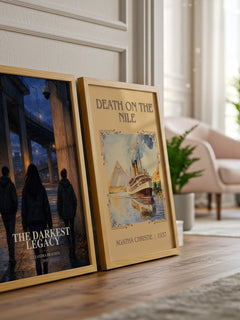 The darkest legacy watercolour print framed by window – literary home decor