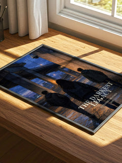 The darkest legacy watercolour book poster framed on wall – young adult wall art